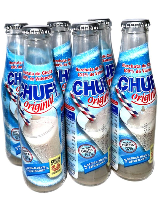 Chufi Horchata Spanish Tigernut Drink Glass Bottles 6 pack of 200ml