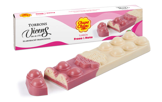 Vicens Turron Chupa Chups Strawberries and Cream 300g (Best Before 01-01-2026)