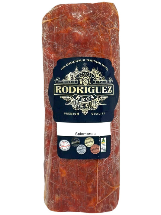 Salamanca Half Salami Approx 400g random weight packet. Regular price $15 AUD [You are guaranteed to receive at least 390g of product, equivalent price of $32.05 per kg.]