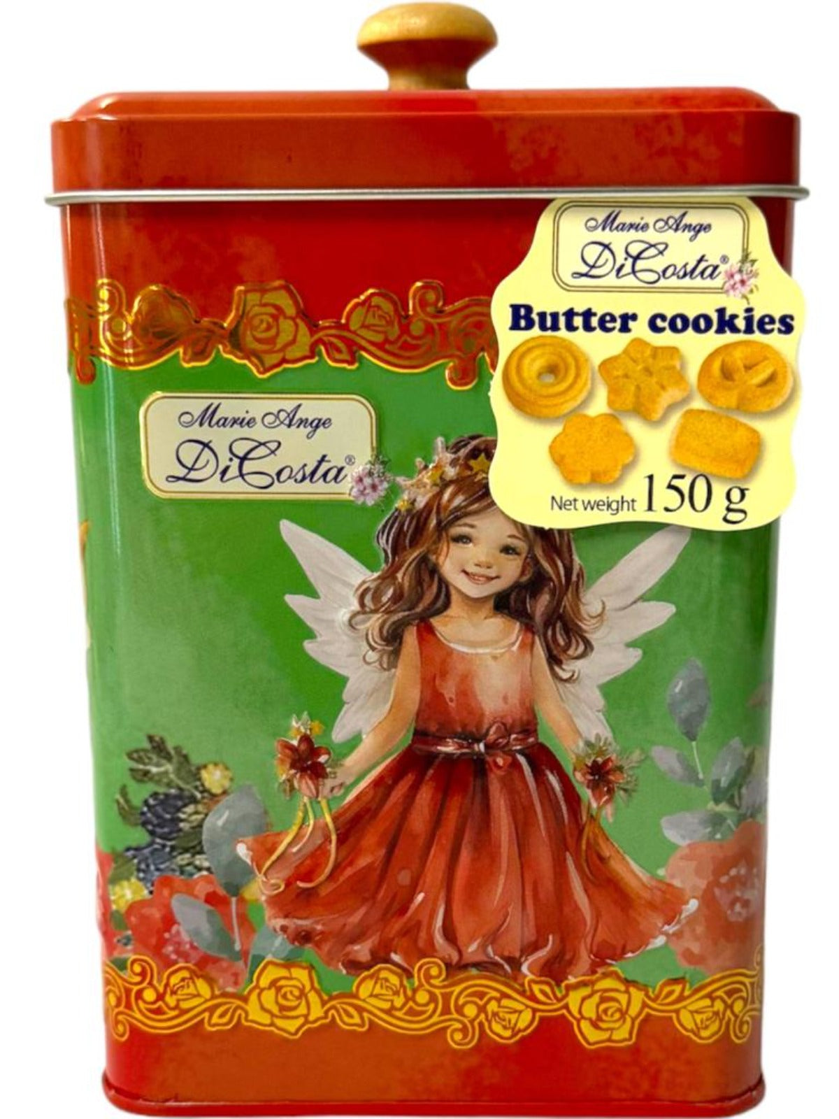 Marie Ange di Costa Flower Fairy Italian Butter Cookies—Il Pomello in Red 150g
