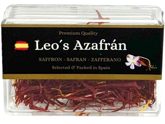 Leo Spanish Saffron Threads Plastic Box 5g Best Before January 2026