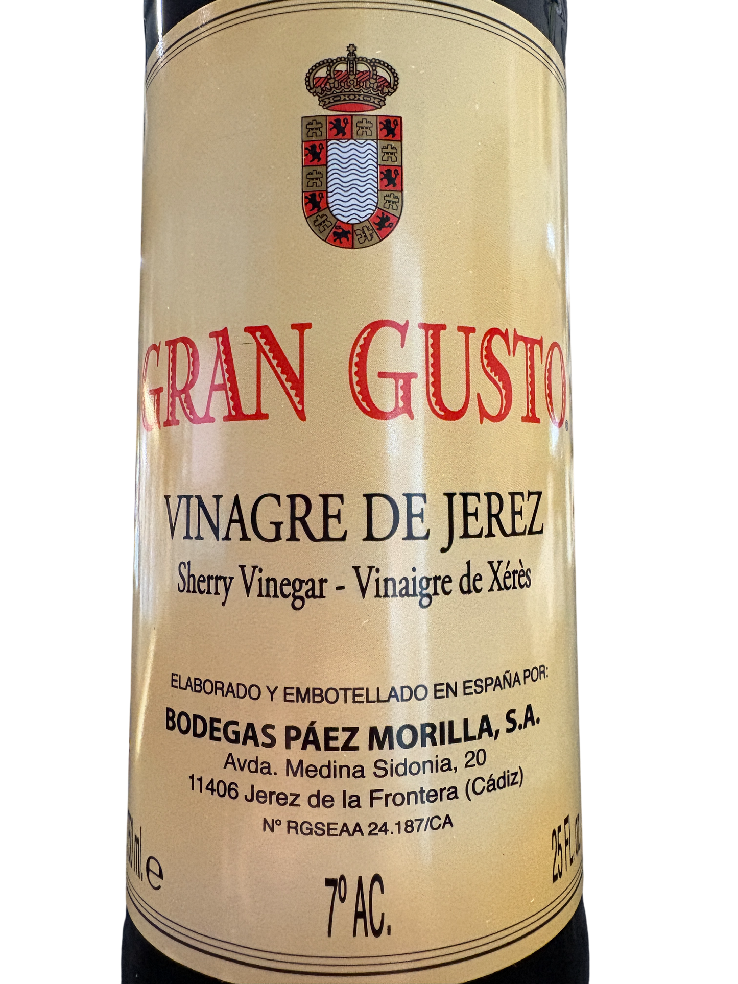 Gran Gusto Vinagre de Jerez - Sherry Vinegar