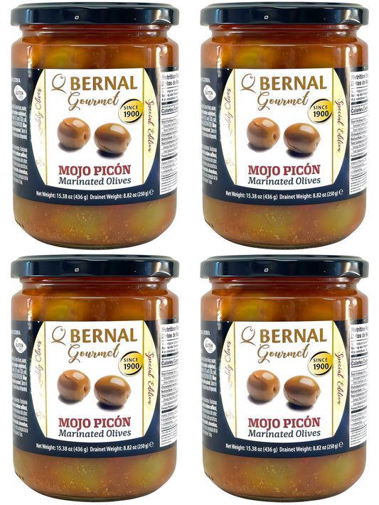 Bernal Gourmet Mojo Picon Marinated Whole Green Olives 4 pack 436g x4 (Best Before 11-10-2028)