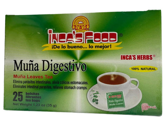 IN STORE ONLY Inca’s Food Muna Digestivo Leaves Tea All Natural 35g (Best Before 01-11-2027)