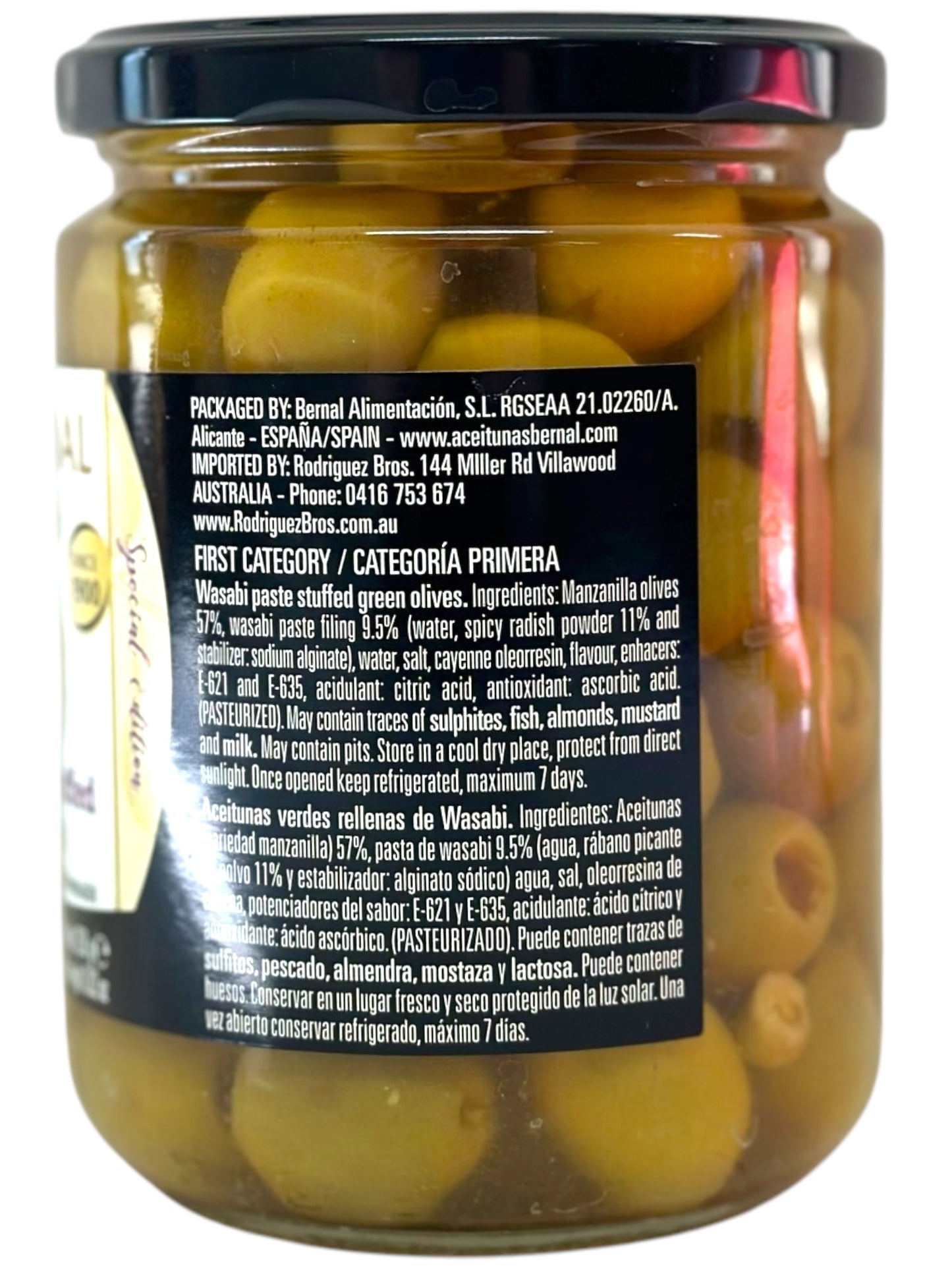 Bernal Gourmet Wasabi Stuffed Olives 440g