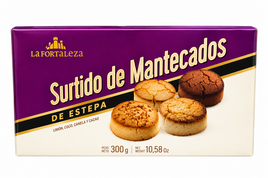 La Fortaleza Mantecados (Cinnamon, Lemon, Cacao & Coco) NO MANTECA 300g (Best Before 30-09-2027)