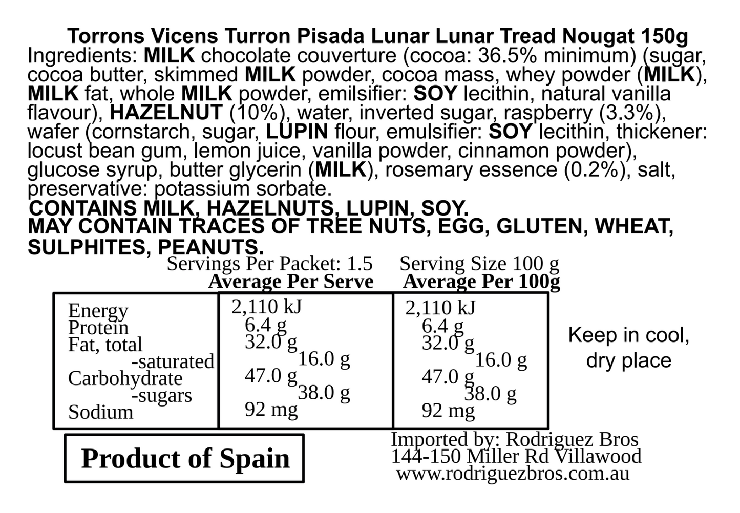 Vicens Albert Adria Natura Turron Pisada Lunar Spanish Rosemary Truffle With Crunchy Hazelnut And Raspberry Nougat 150g Best Before End of June 2024