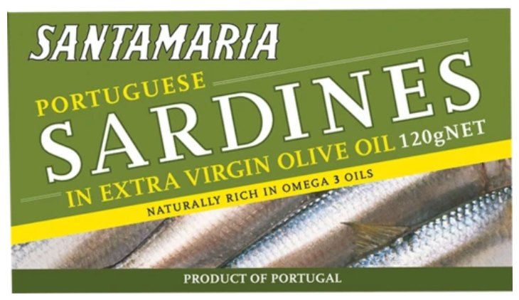 IN STORE ONLY - Santamaria Portuguese Sardines in Extra Virgin Olive Oil 120g (Best Before 31-07-2030)
