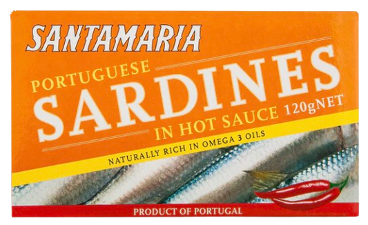 IN STORE ONLY - Santamaria Portuguese Sardines in Hot Sauce 120g (Best Before 31-07-2030)