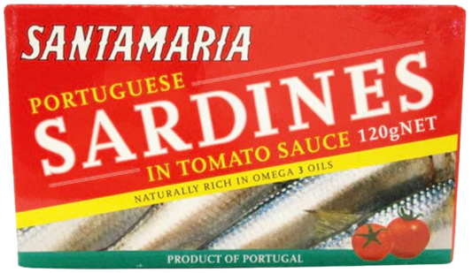 IN STORE ONLY - Santamaria Portuguese Sardines in Tomato Sauce 120g (Best Before 31-07-2030)