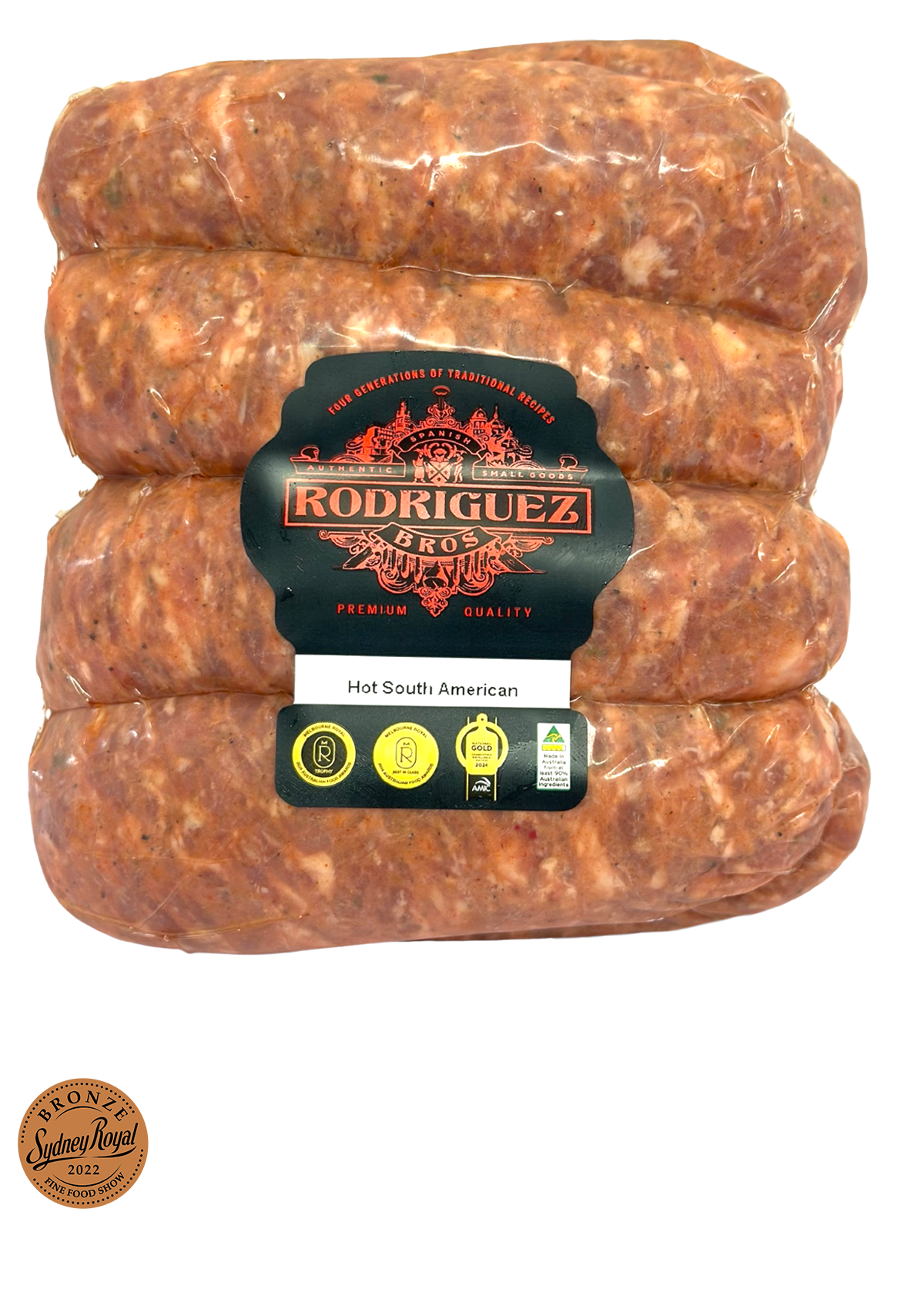 HOT Parrillero South American Chorizo Random weight approx. 1kg packet 8 pieces regular price $18.00 AUD. You are guaranteed to receive at least 950g of product, equivalent price of $18.95 per kg.