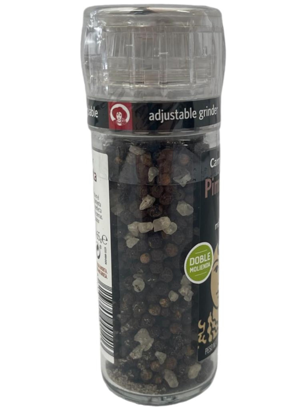 Carmencita Black Pepper and Mediterranean Sea Salt Grinder 65g (Best Before 01-06-2025)