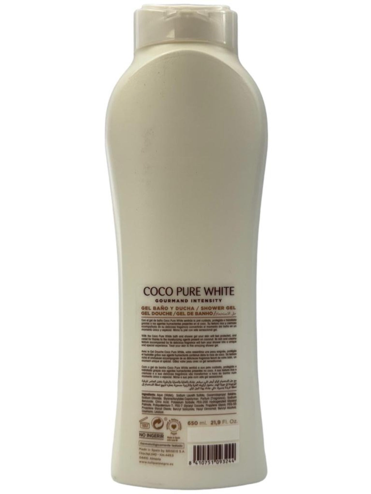 Tulipan Negro Coco Pure White Spanish Bath And Shower Gel 650ml