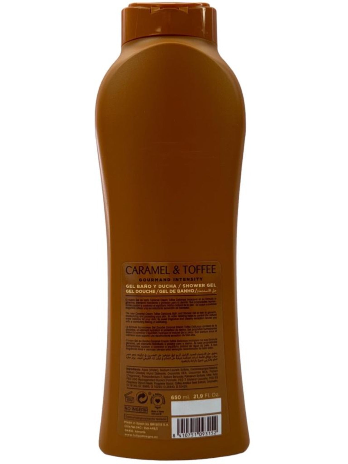 Tulipan Negro Caramel & Toffee Spanish Bath And Shower Gel 650ml