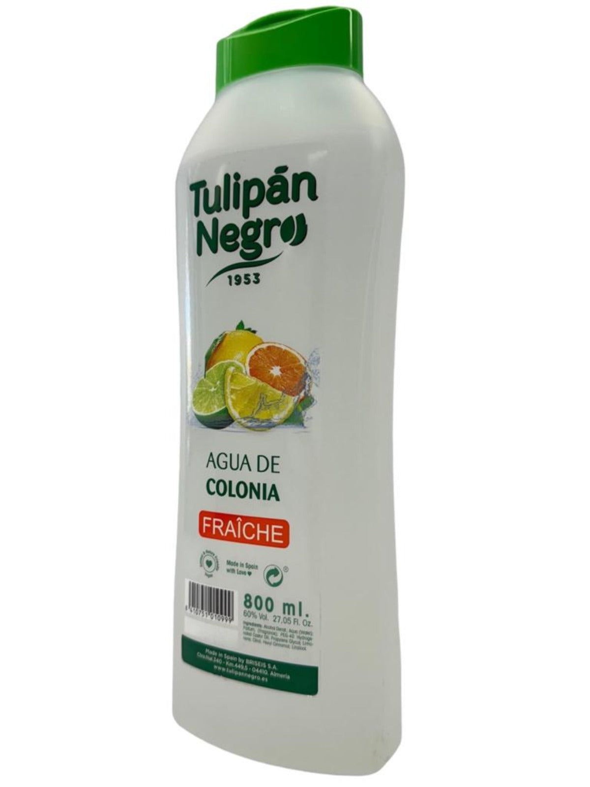 Tulipan Negro Fraiche Agua de Colonia Spanish Cologne Water 800ml