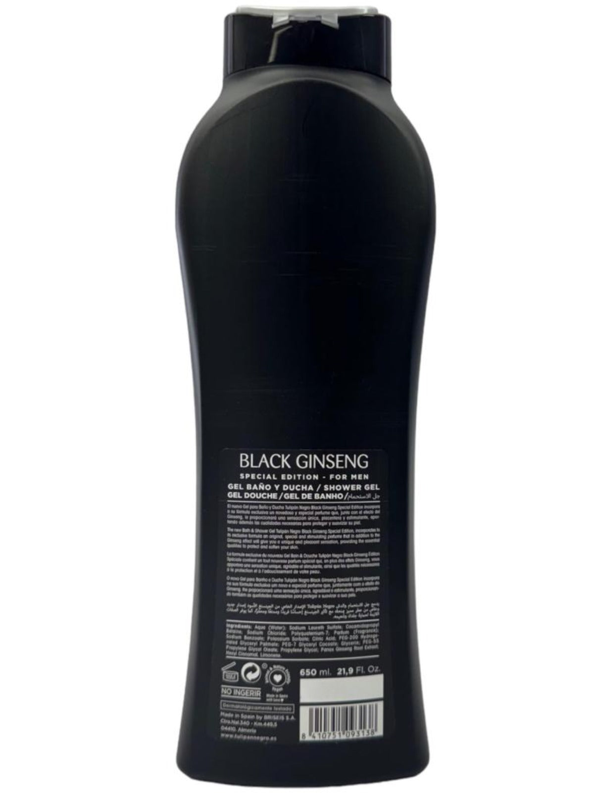 Tulipan Negro Black Ginseng Special Edition Spanish Bath And Shower Gel 650ml