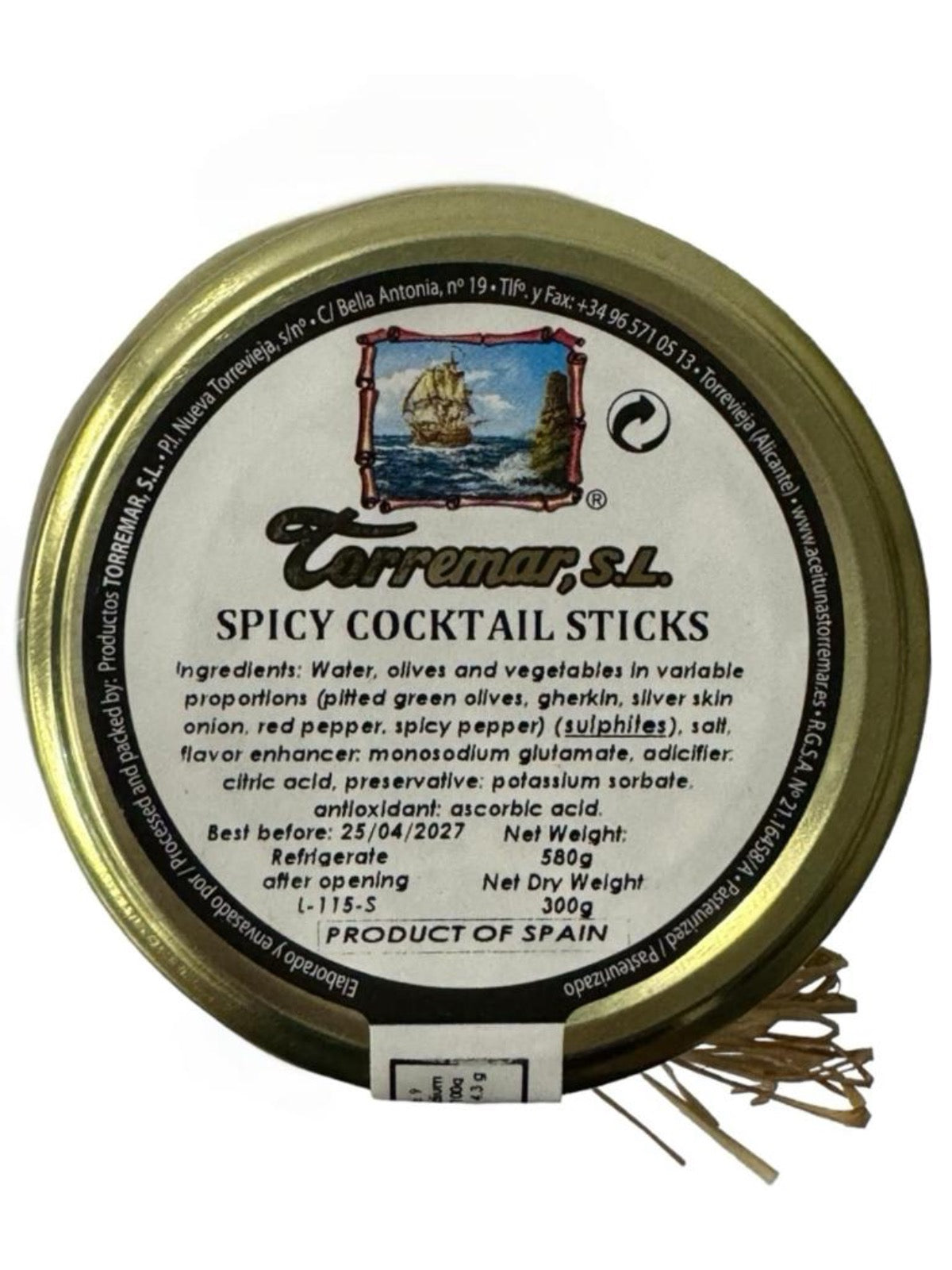 Torremar Spanish Spicy Cocktail Sticks 580g Best Before April 2027