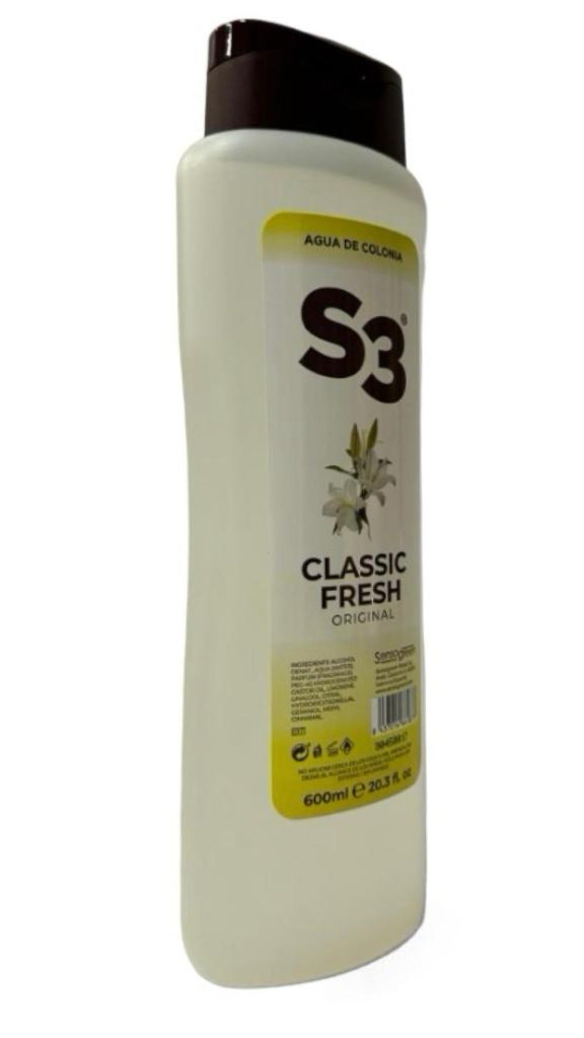 S3 Classic Fresh Original Cologne 600ml