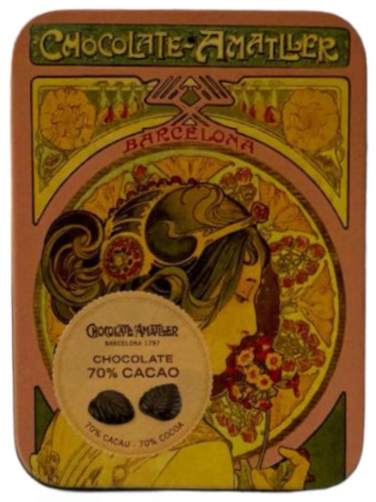 Chocolate Amatller 70% Cacao Dark Chocolate 60g