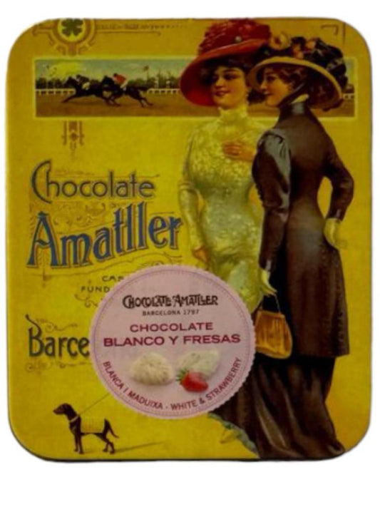 IN STORE ONLY - Chocolate Amatller White and Strawberry Chocolate 60g (Best Before 30-06-2027)