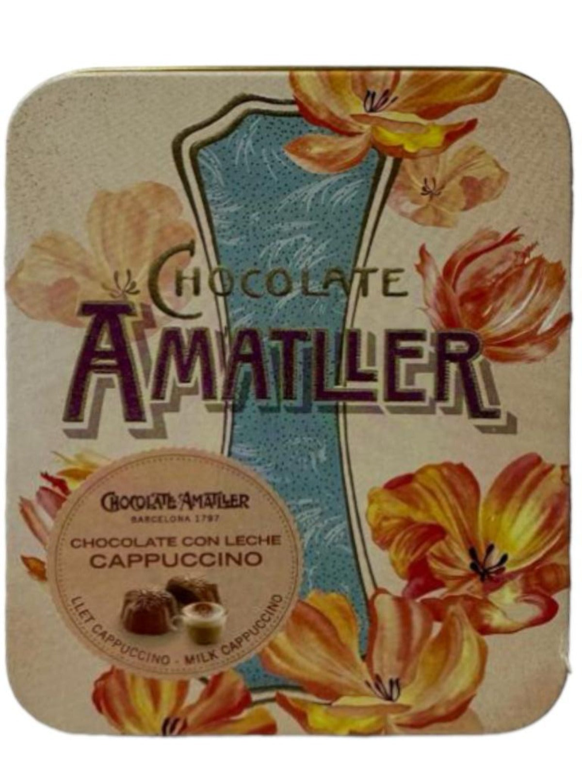 Chocolate Amatller Milk Chocolate with Cappuccino Praline 72g