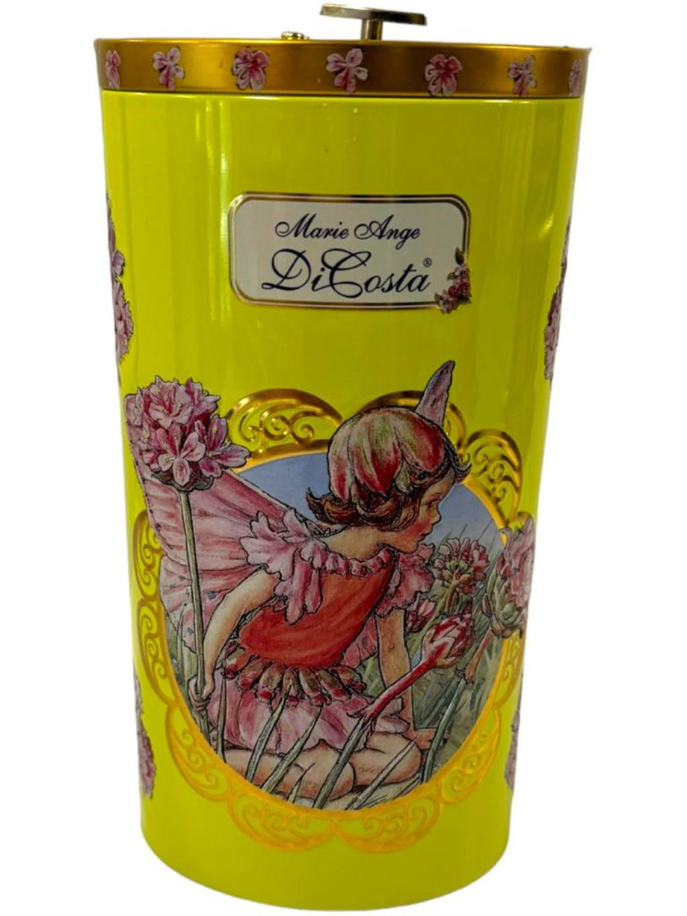 Marie Ange di Costa Flower Fairy Music Box With Italian Butter Cookies—Il Fantasia in Yellow 150g
