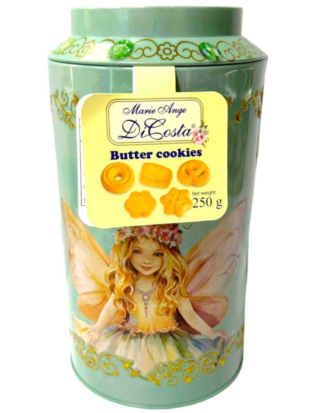 Marie Ange di Costa Flower Fairy Italian Butter Cookies—Il Cilindro in Lime 250g