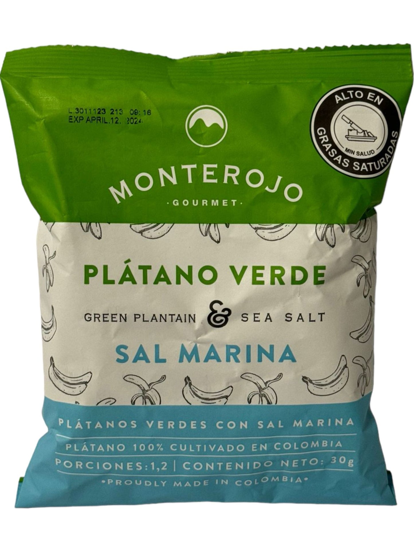 Monterojo Plantano Verde Sal Marina Green Plantain Sea Salt 30g