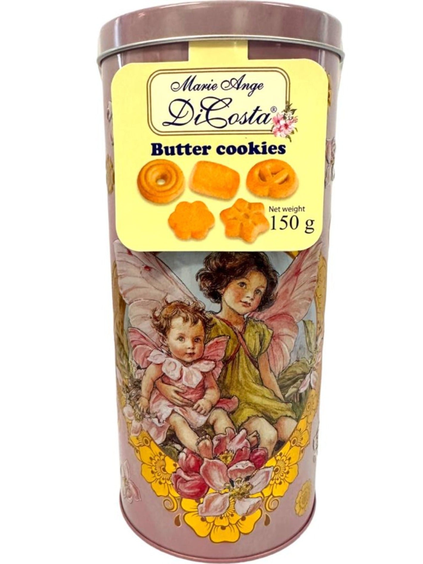 Marie Ange di Costa Flower Fairy Italian Butter Cookies—Il Desiderio in Rose Gold 150g
