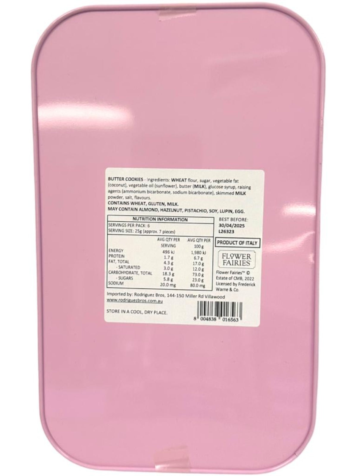 Marie Ange di Costa Flower Fairy Italian Butter Cookies—Il Bellezza in Pink  150g