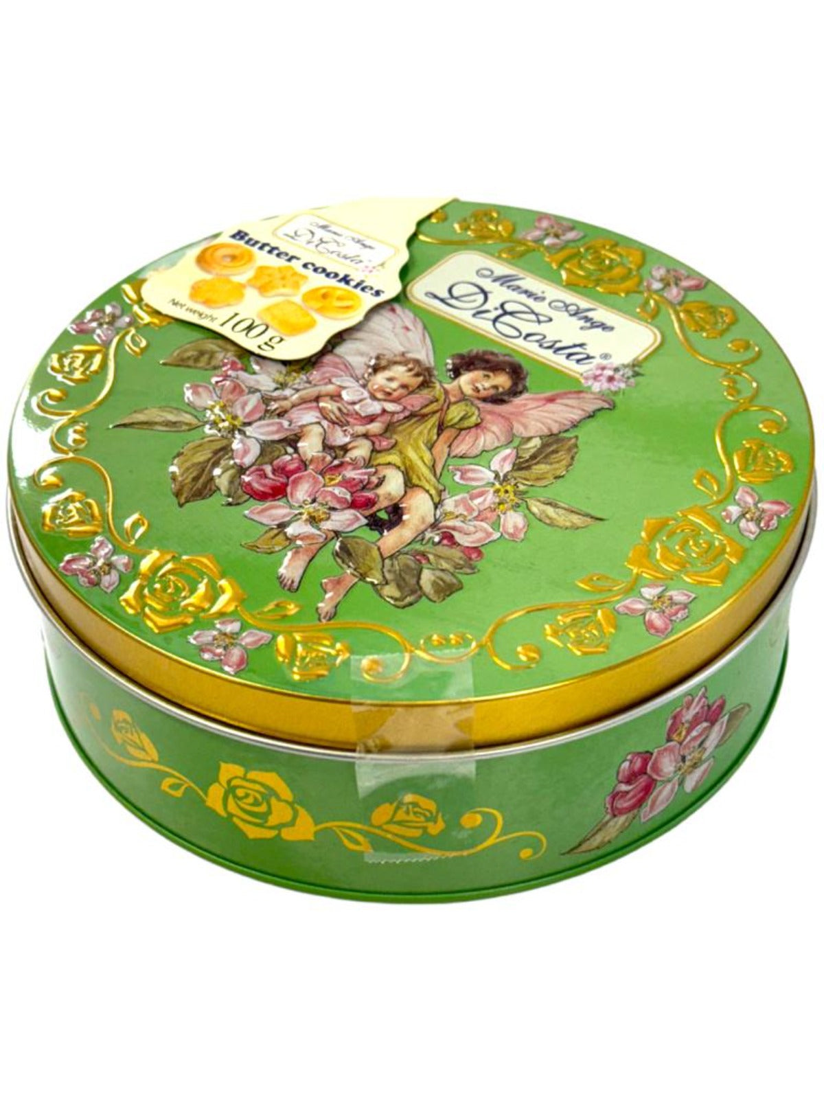 Marie Ange di Costa Flower Fairy Italian Butter Cookies—Il Girotondo in Lime 100g