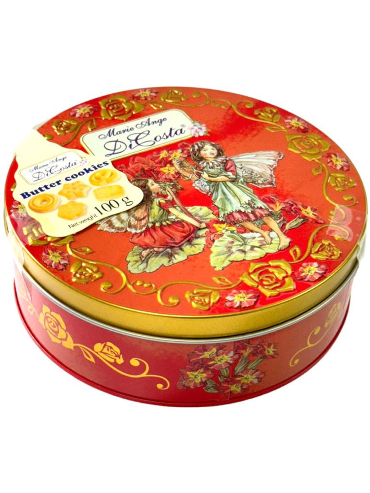 Marie Ange di Costa Flower Fairy Italian Butter Cookies—Il Girotondo in Red 100g