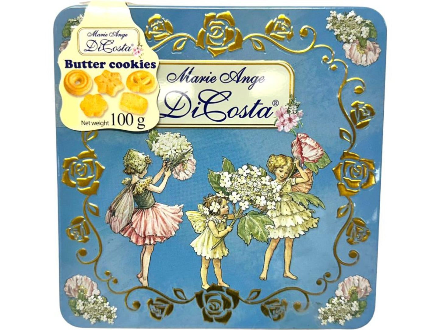 Marie Ange di Costa Flower Fairy Italian Butter Cookies—Il Quadretto in Blue 100g