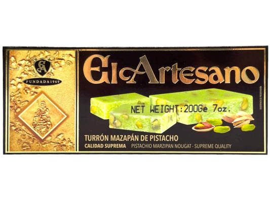 El Artesano Turron Mazapan de Spanish Pistachio Marzipan 200g