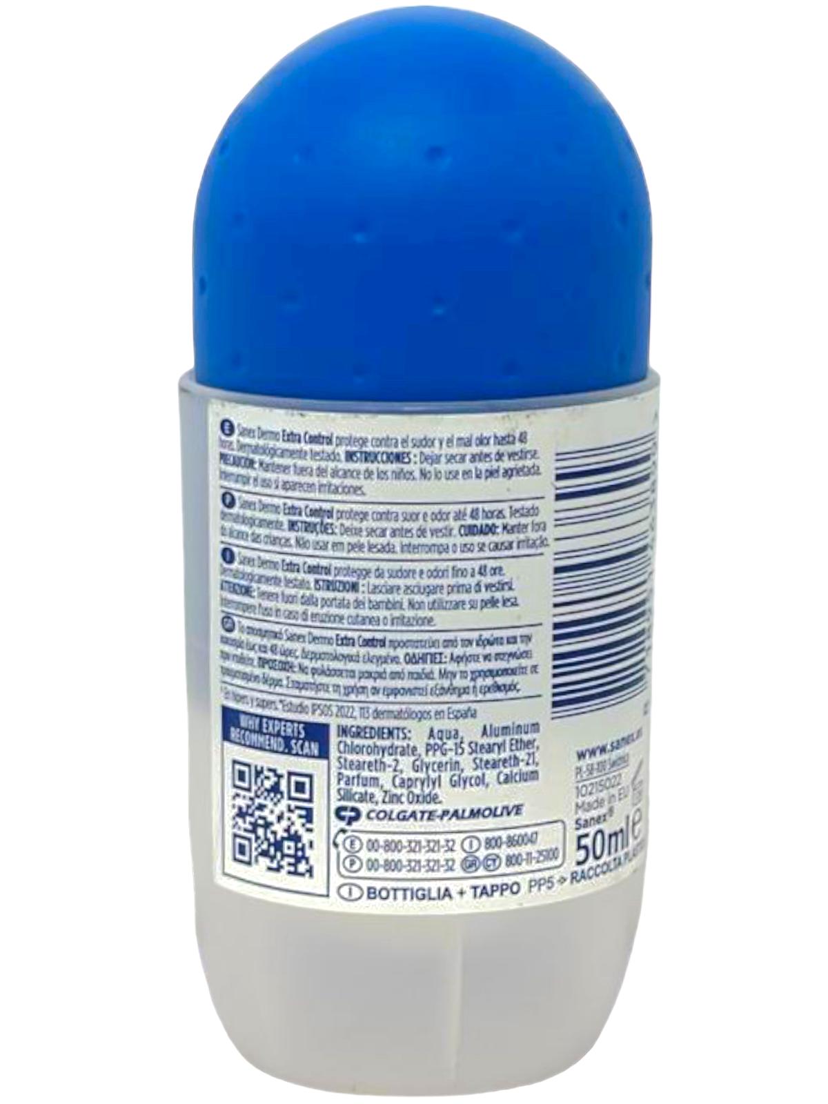 Sanex Dermo Extra Control Roll On Deodorant 50ml