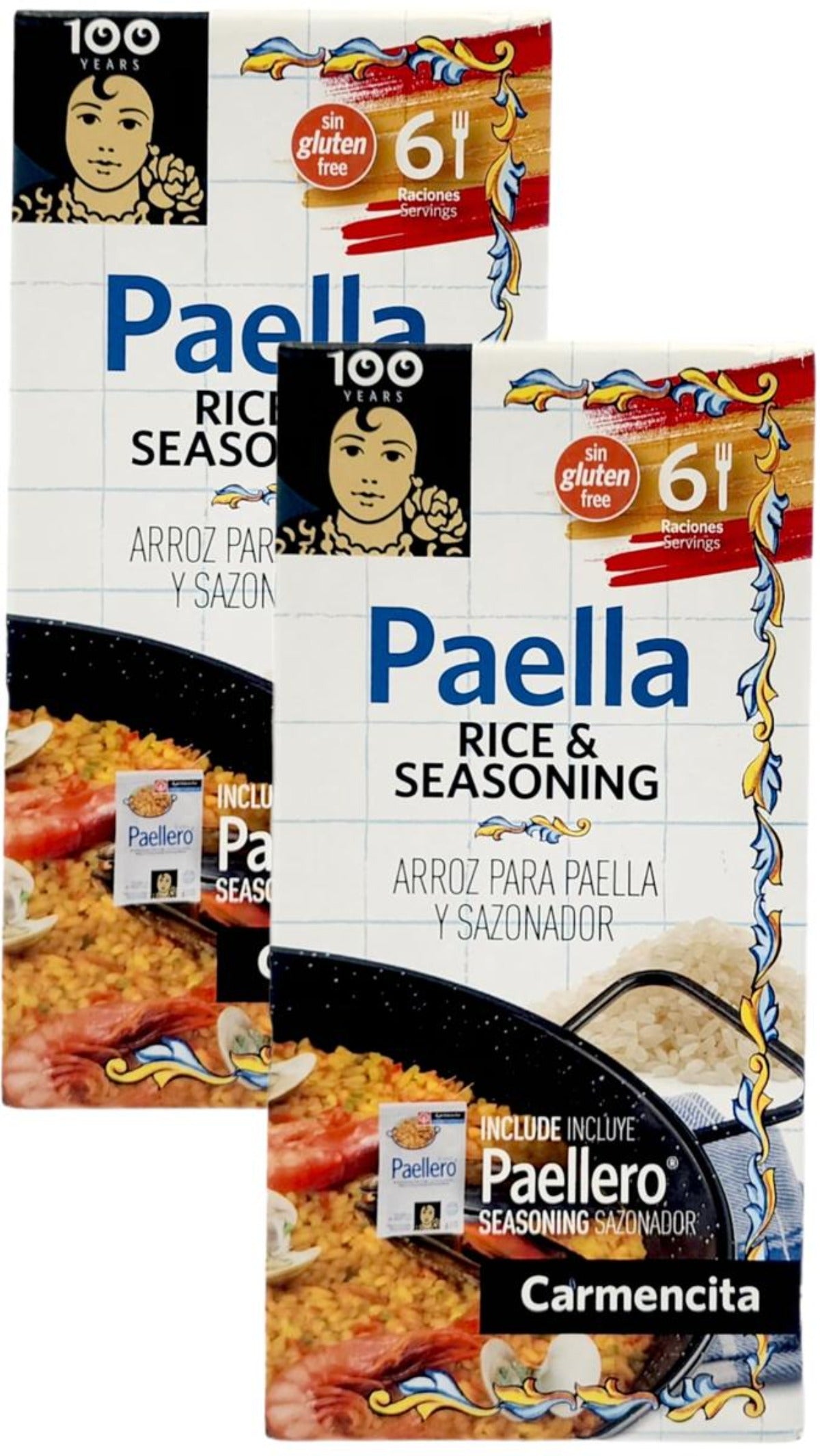 Carmencita Spanish Paella Rice And Seasoning 604g - 2 Pack 1.2kg total Best Before March 2025