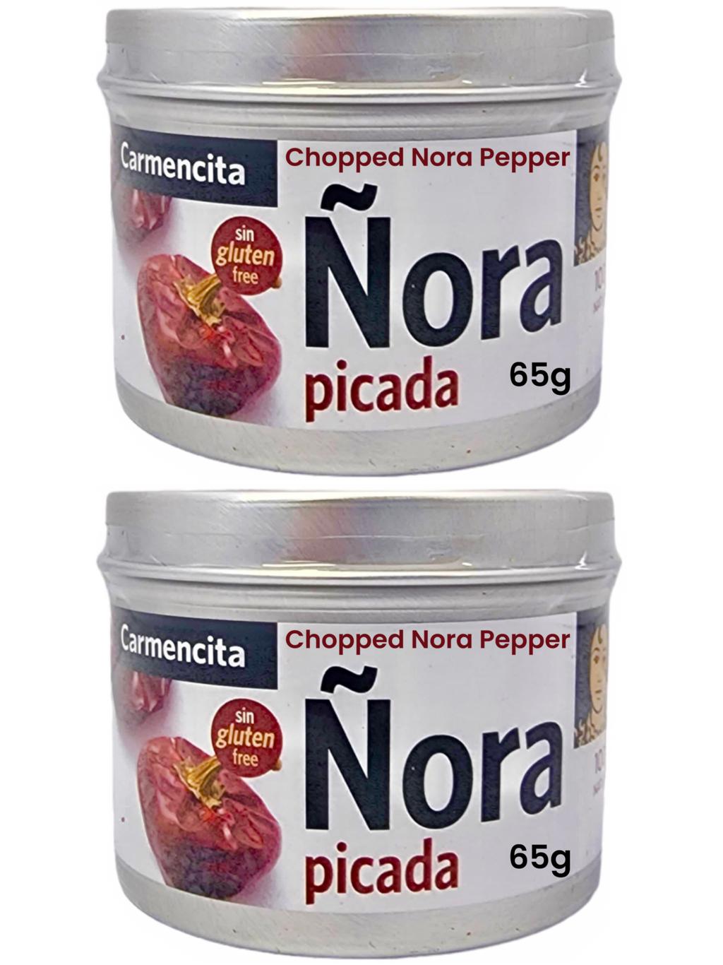 Carmencita Spanish Chopped Nora Pepper Tin 65g- 2 Pack Total 170g