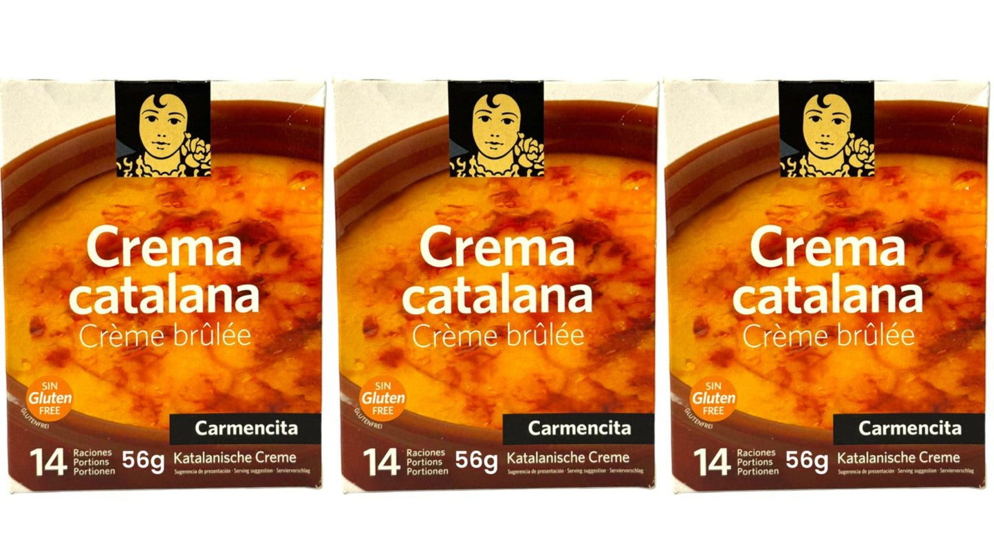 Carmencita Crema Catalana Spanish Creme Brulee 56g -3 Pack Total 168g (Best Before 01-10-2025)