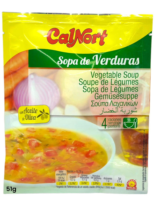Calnort Sopa de Verduras Vegetable Soup 51g (Best Before 19-12-2025)