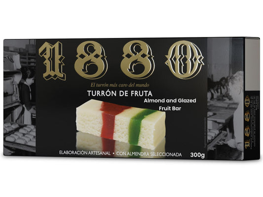 1880 Turron de Fruta Almond and Glazed Fruit Bar 250g