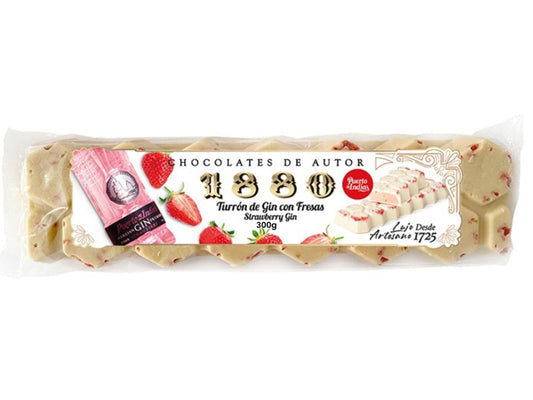 1880 Turron de Gin con Fresas Spanish Praliné Strawberry Gin 300g