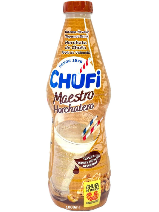Chufi Maestro Horchata Spanish Tigernut Drink 1 litre Intense Flavour Best Before End of April 2024