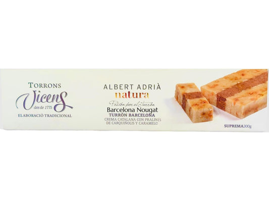 Vicens Albert Adria Natura Turron De Barcelona Spanish Barcelona Nougat 300g (Best Before 01-04-2026)