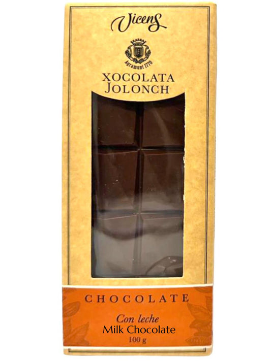 Vicens Xocolata Jolonch Chocolate Con Leche Spanish Milk Chocolate 100g
