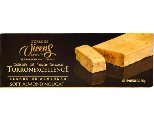 Vicens Blando De Almendra Turron Spanish Soft Almond Nougat 150g