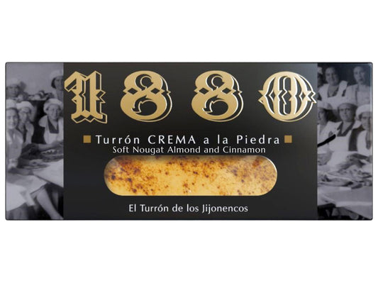 1880 Turron de Crema a la Piedra Spanish Soft Nougat Almond & Cinnamon 200g