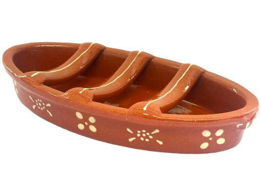 Edgar Picas Assador de Chourico  Regional 1 Portuguese Terracotta Sausage Roaster 24cm x 12 cm x 4cm