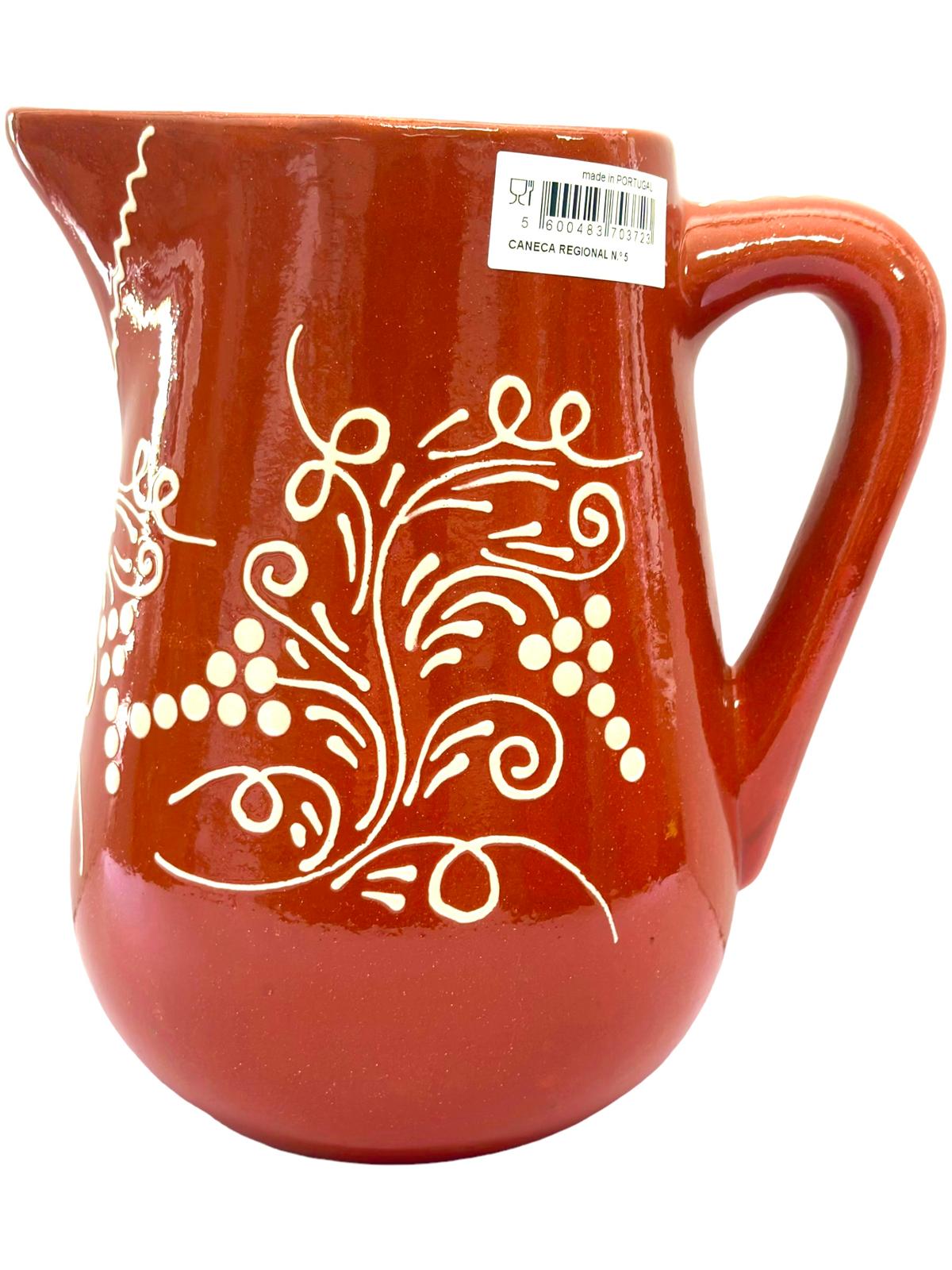 Edgar Picas Caneca Regional 5 Portuguese Terracotta Jug 25cm x 12.5cm x 26cm