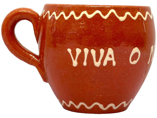 Edgar Picas  Copo Redondo Regional Viva O Nosso Vinho Terracotta Oval Mug 8.5cm x 9cm