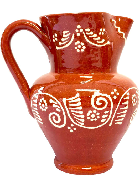 Edgar Picas Caneca Regional Barriga 3 Portuguese Terracotta Belly Jug Decorated 16.5cm x 11cm x 19cm